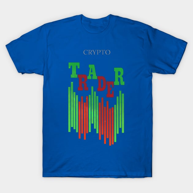 CRYPTO TRADER (CLEAN) / BLUE T-Shirt by Bluespider